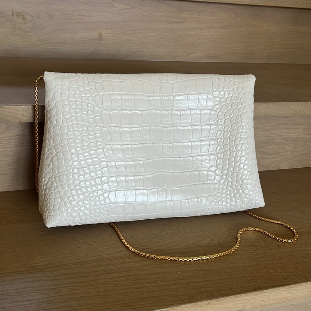 Tom Ford White Croc-Embossed Clutch - Picture 4 of 8